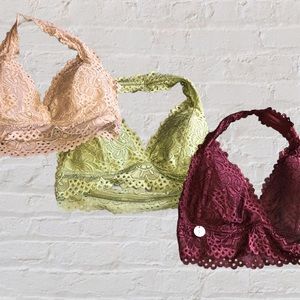 NWT Aeropostale Lace Halter Bralettes